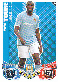 Yaya Toure Manchester City 2010/11 Topps Match Attax #194